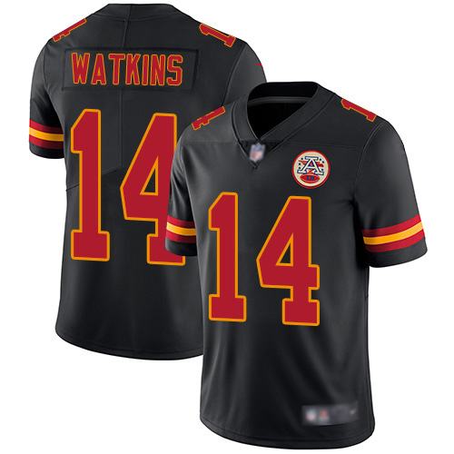 Men Kansas City Chiefs #14 Watkins Sammy Limited Black Rush Vapor Untouchable Football Nike NFL Jersey->kansas city chiefs->NFL Jersey